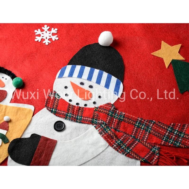 Snowman Family Christmas Tree Skirt Decoration, 120 Cm - Large, Multi-Colour