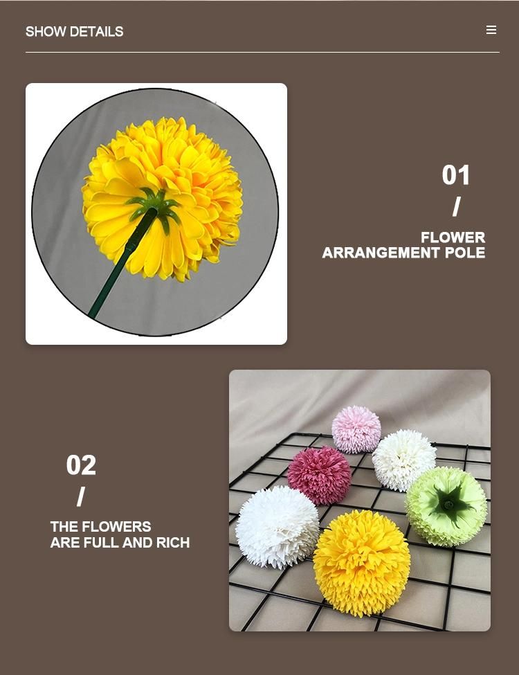 2021 Directly Provided by The Manufacturer New Decorative Flowers Ping Pong Chrysanthemum for Festival Decoration
