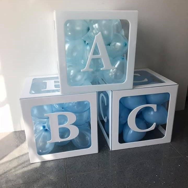 Custom Size Acrylic Perspex Square Baby Shower Box Blocks