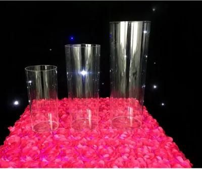 Custom Clear Acrylic Elegant Tall Columns Pillars Flower Stands Bouquet Vase Wedding Event Party Decoration