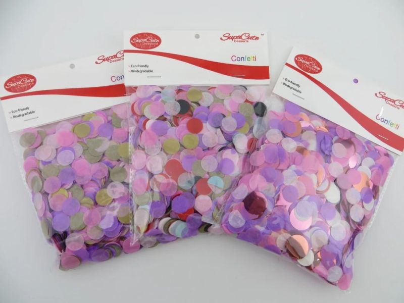 Eco Friendly Colorful Confetti Tissue Paper Wedding Balloon Confetti