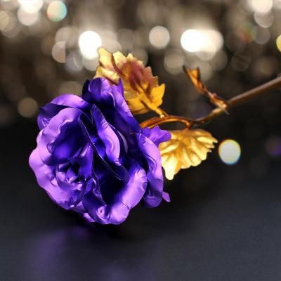 2021 New Style LED Galaxy Rose Starry Sky Gold-Plated Gold Foil Galaxy Forever Rose for Valentine&prime;s Day