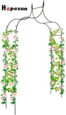 Wholesale High Quality Garden Decoration Flower Shape Iron Rose Garden Arch Metal Pergola Wedding Arch