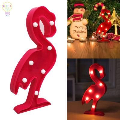 LED Marquee Sign Lights Flamingo Cactus Table Lamp