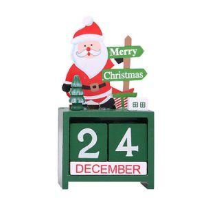 Tabletop Santa Wooden Christmas Advent Calendar Accessories