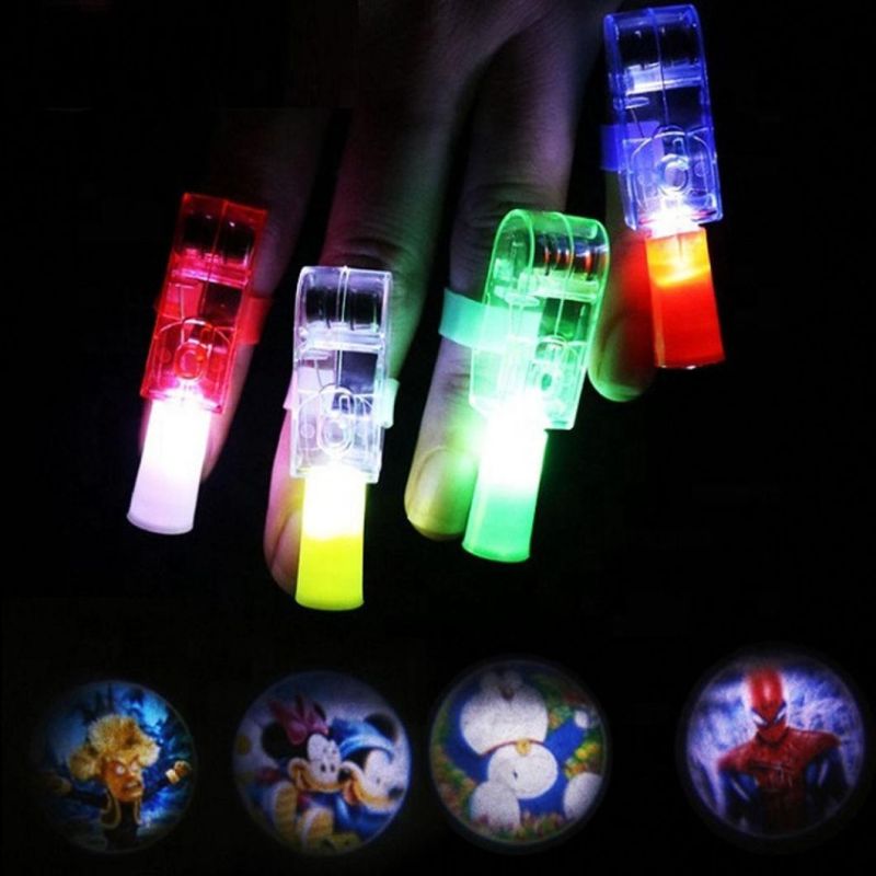 LED Light Finger Lamp Magic Projector Flashlight Toys for Children