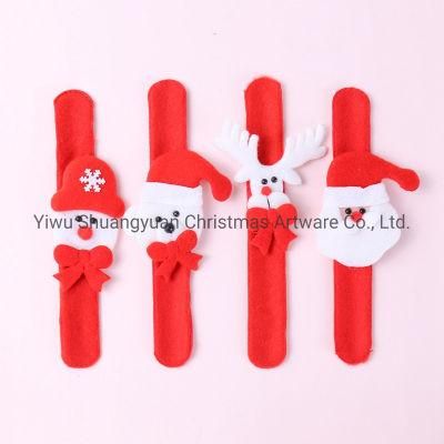 Slap Band Glowing Wristband Bracelet for Christmas Xmas Decor New Kids Wrist Band Party Bracelet