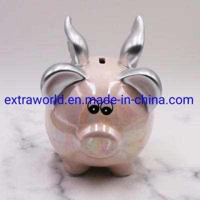 Custom Ceramic Piggy Bank Money Saving Box for Promotion Gift