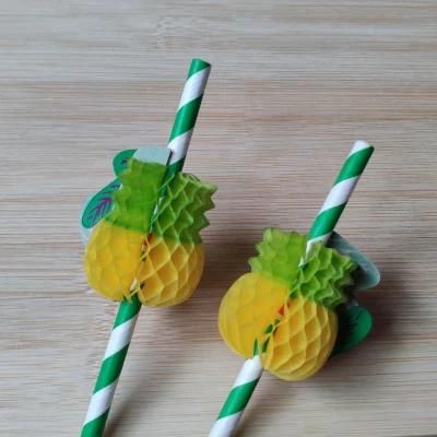 Paper Straw with Pineaaple Honeycomb for Drinking