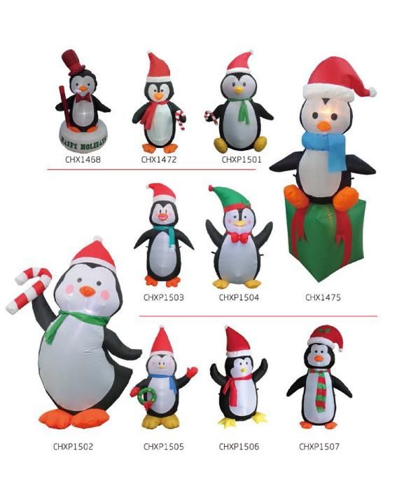 Boyi Inflatable Christmas Santa Decorations with Bear Outdoor Lawn Wholesale