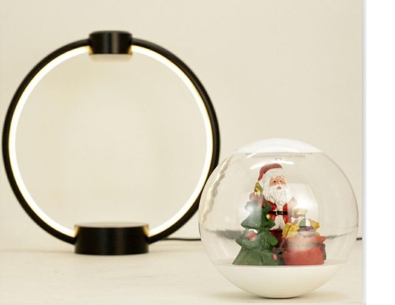 New Christmas Gift Magnetic Levitation Floating Ornament Gift Christmas Man Ball Display Stands
