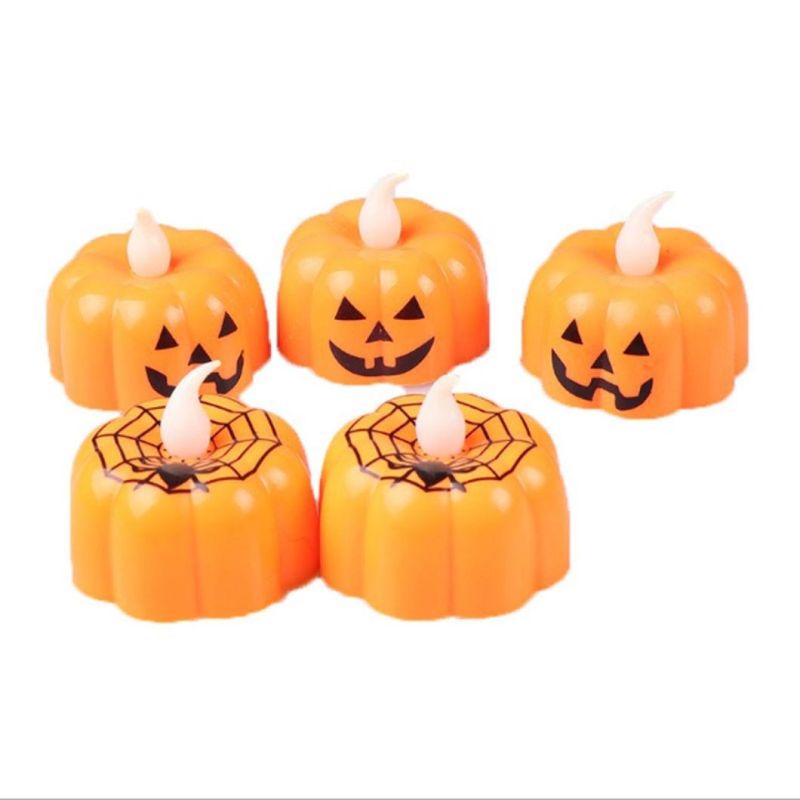 Candle Lantern Pumpkin LED Indoor Candle Lamp Halloween Party Decor