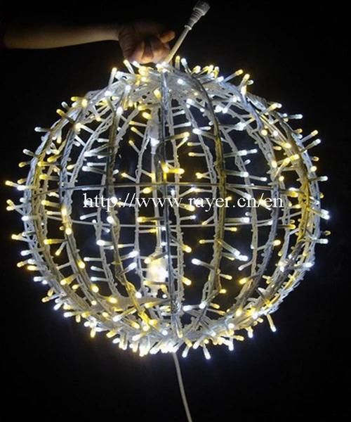 60cm LED Christmas Motif Lighting Christmas Balls with Anti-Rust Frame