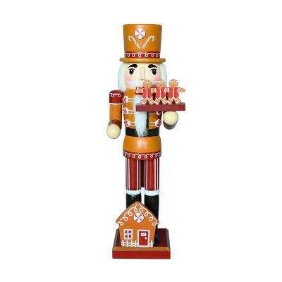 New Funny 13.8-Inch Wooden Gingerbread Christmas Nutcracker