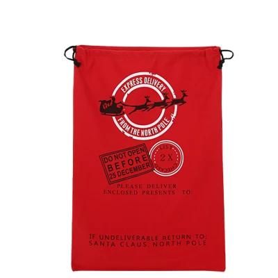 Wholesale Canvas Santa Sack New Arrival Custom Santa Sack Christmas Storage Bag Pouch