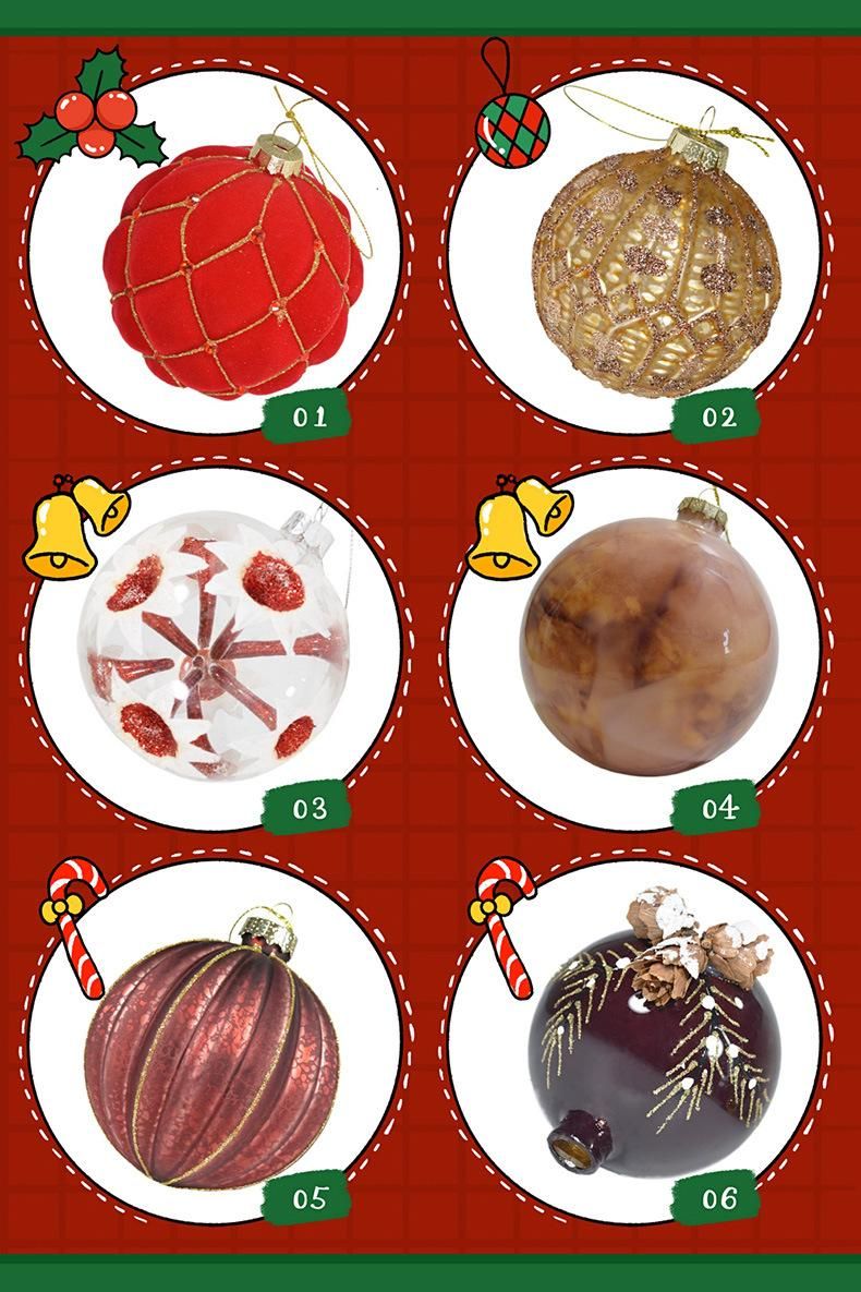 Hot Sale Christmas Glass Ornaments House Decorations
