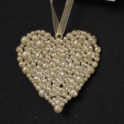 Yiwu Factory BSCI Certificate Direct Sell Gold Glitter Christmas Home Decorative Acrylic Hanging Ornament