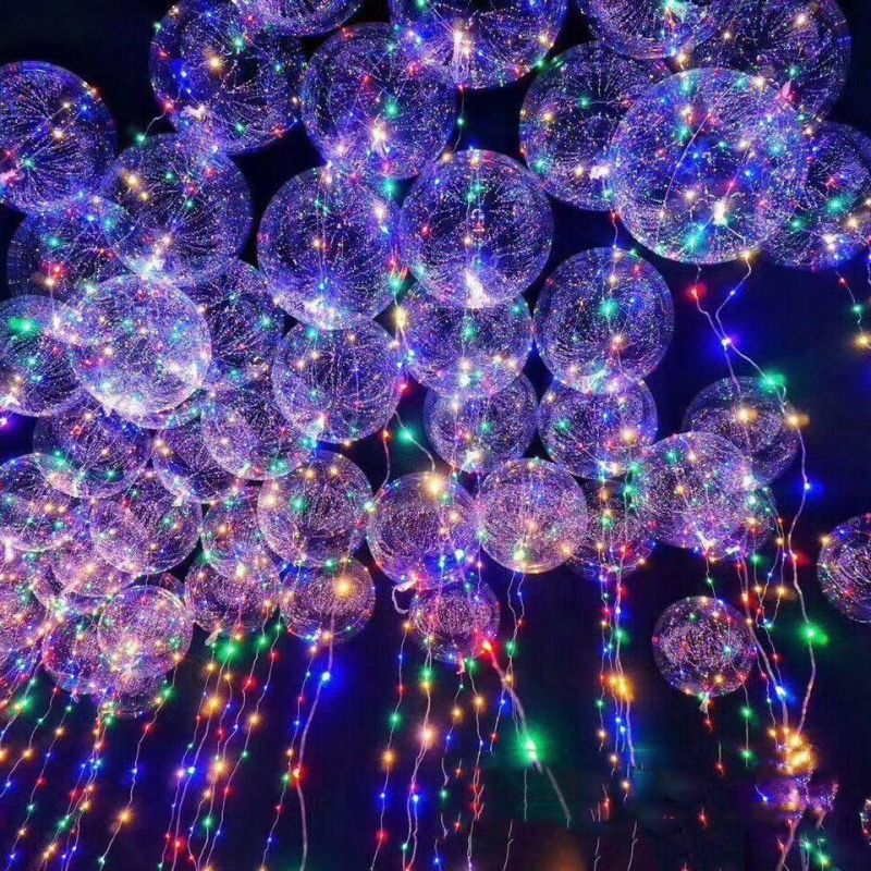 PVC Bubble Balloons LED Bobo Balloon for Birthday Party Wedding"