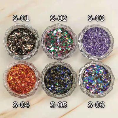 Nail Accessories with Various Color Glitter Powder Paillette