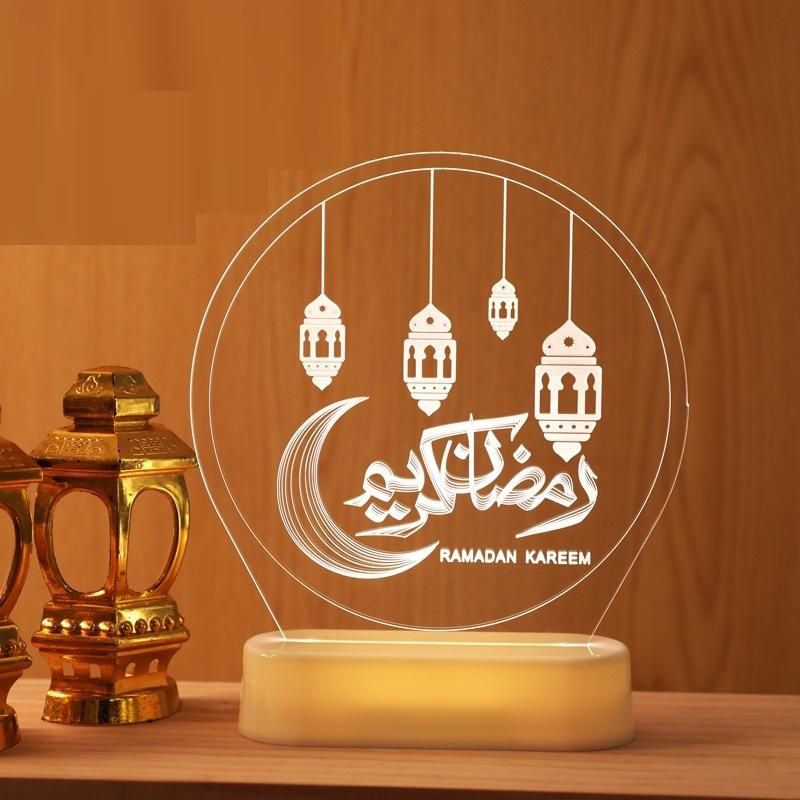 Ramadan Decorations Table Decor Lantern with Flickering LED Eid Mubarak Lantern with LED Decorative Hanging Lantern