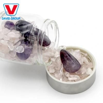 2020 Crystal Glass Water Bottle with Natural Gemstone Crystal