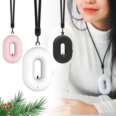 Manufacturer Customization Mini Portable Wearable Necklace Donut Shape Ionizer Air Purifier New Year Christmas Other Gifts