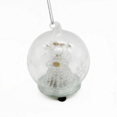 Luxury Christmas Decorations LED Angel Glass Bauble