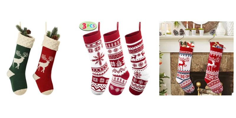 Christmas Stocking Snowflake Swedish Gnome Xmas Socks Hanging Fireplace Tree Bag