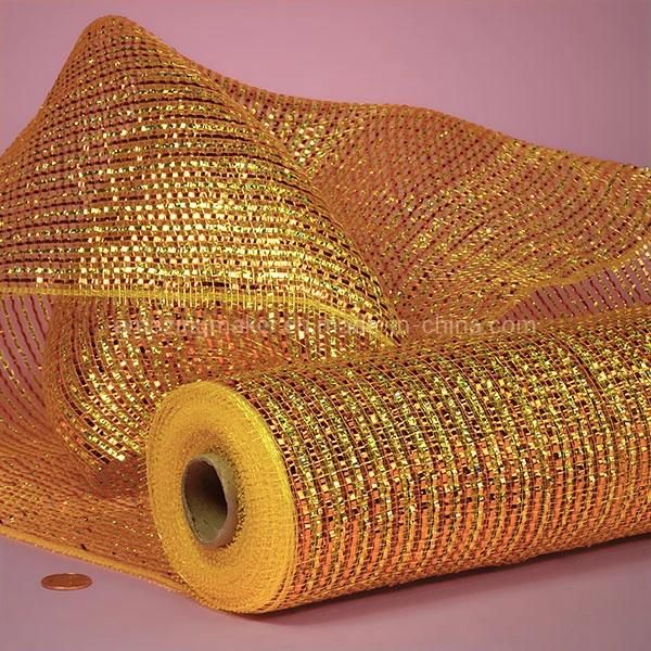 Most Popular Laser Two Color Metallic Deco Mesh (AM-DM018)