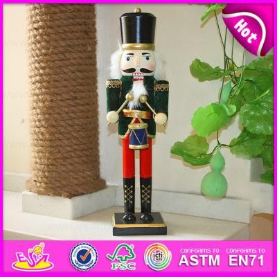 2015 Children Doll Wooden Soldier Nutcracker, Wooden Doll for Chidren, Wooden Toy Children Doll for Christmas Decoration W02A013b