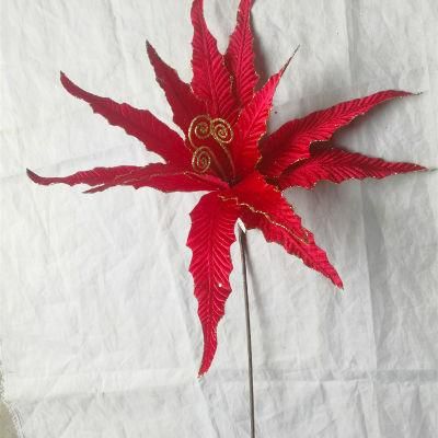 New Design Artificial Simulation Christmas Flowers for Indoor Home Decoration