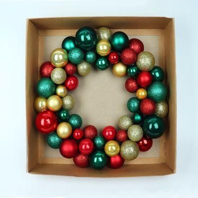 Christmas Bauble Wreath with Customized Color for Christmas Festival