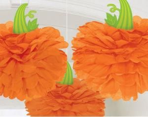Umiss Paper Factory Hanging Tissue Halloween Pumpkins for Party Decoration