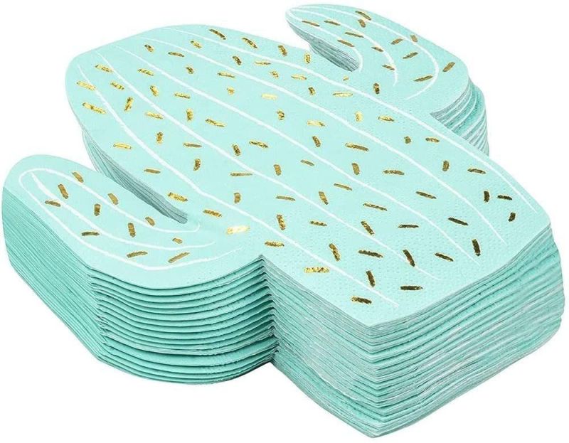Fiesta Party Decorations, Cactus Napkins (Green, 50-Pack) Die-Cut