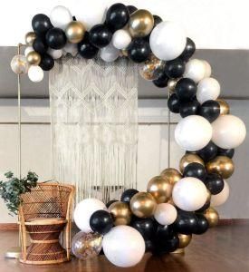 92PCS Balloon Garland Arched Black White Gold Balloons Party Supplies