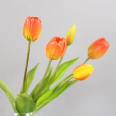 Artificial Tulip Flower Mini Real Touch Tulip Flowers Wedding Bouquet Home Decorations for Mother Wife Girlfriend