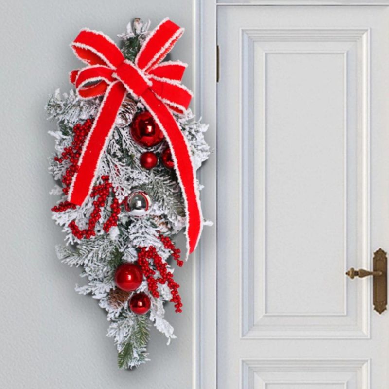 Customized Shopping Malls / Hotels / Outdoor Decoration Doors Hanging Christmas Garland Wreath for Festival Decorations