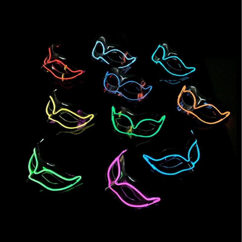 LED Neon EL Mask Light up Costumes for Party Halloween