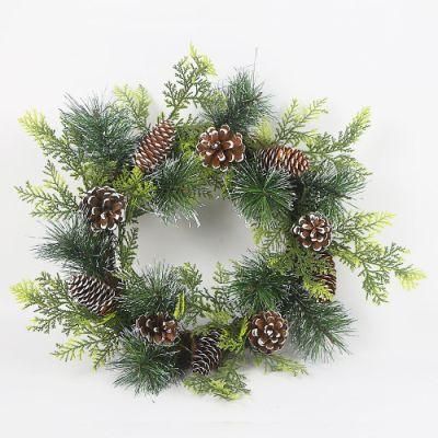 Outdoor PVC Artificial Decorative Ornament Christmas Wreath