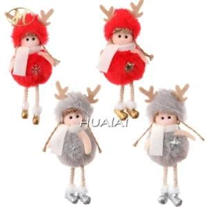 Factory Price Christmas Tree Pendant Cute Doll Gift Plush Angel Pendant for 2020 Christmas Decorations