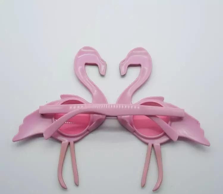 Hawaiian Pink Long-Legged Flamingo Holiday Gift Party Supply Glasses Costumes