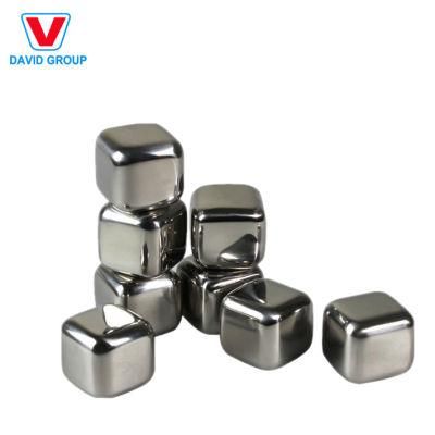 304 Ecofriendly Metal Wine Stainless Steel Whiskey Ice Cube for Drink