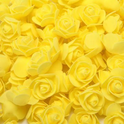 Wholesale Decoration Flower Head 6.5-7cm PE Foam Artificial Rose Flower Head