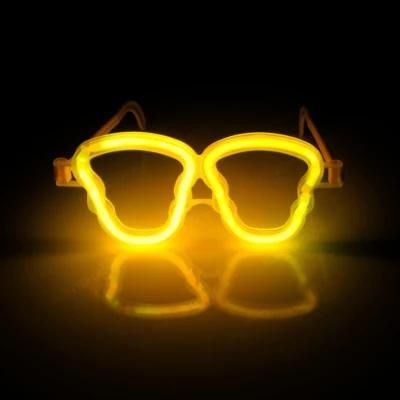 Party Solid Color Glow Skull Eyeglasses