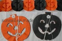 Halloween Pumpkin Paper Chain Garland Decoration