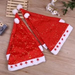 Christmas Ornaments Plush Christmas Hat Children Adult Gold Velvet High Quality Santa Hat