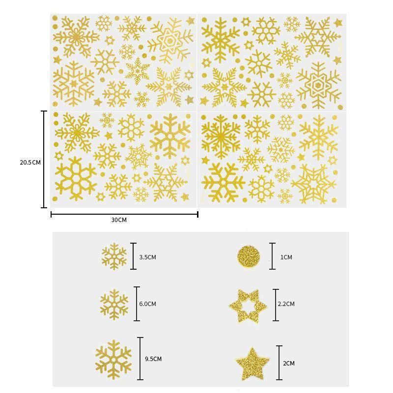 Christmas Home Decoration Plastic Snowflake Window Stickers