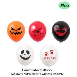 30PCS Ghost Confetti Balloon Scary House Prop Happy Halloween Air Baloons