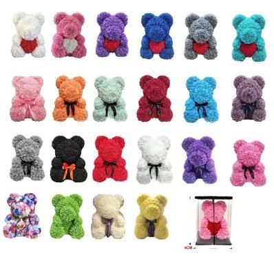 Wholesales Factory High Quality Valentine&prime;s Day Soap Flower Rose Teddy Bear