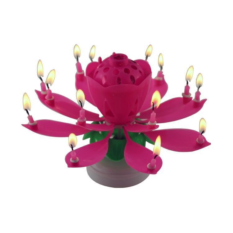 Hot Selling Fancy Musical Birthday Candles Flower Music